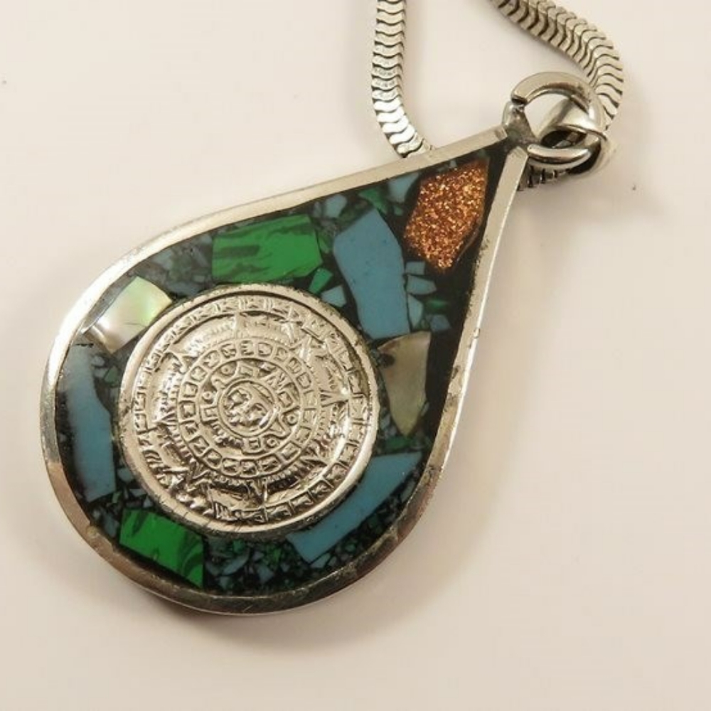 Calendar Pendant 925 Sterling Silver with Chain